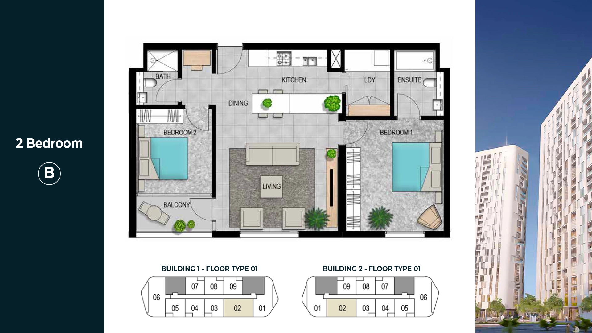 2 BR - Type B